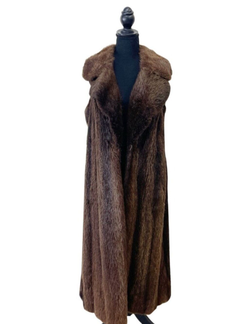 Emilio Gucci Fur Coat Authentic 1970 Vintage Brown Fully Lined